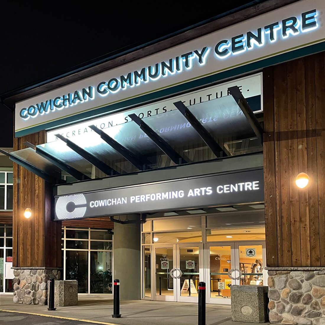 Location map for Cowichan Performing Arts Centre