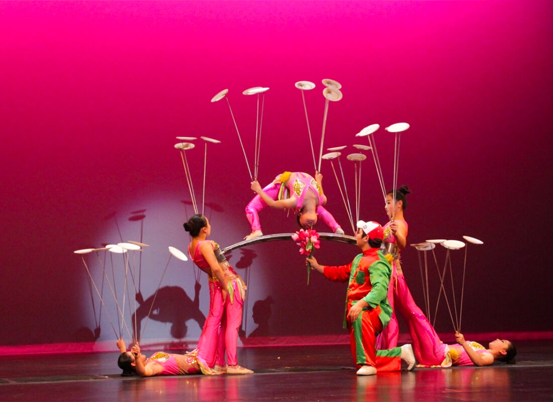 Photo of performers onstage in the Cowichan Performing Arts Centre
