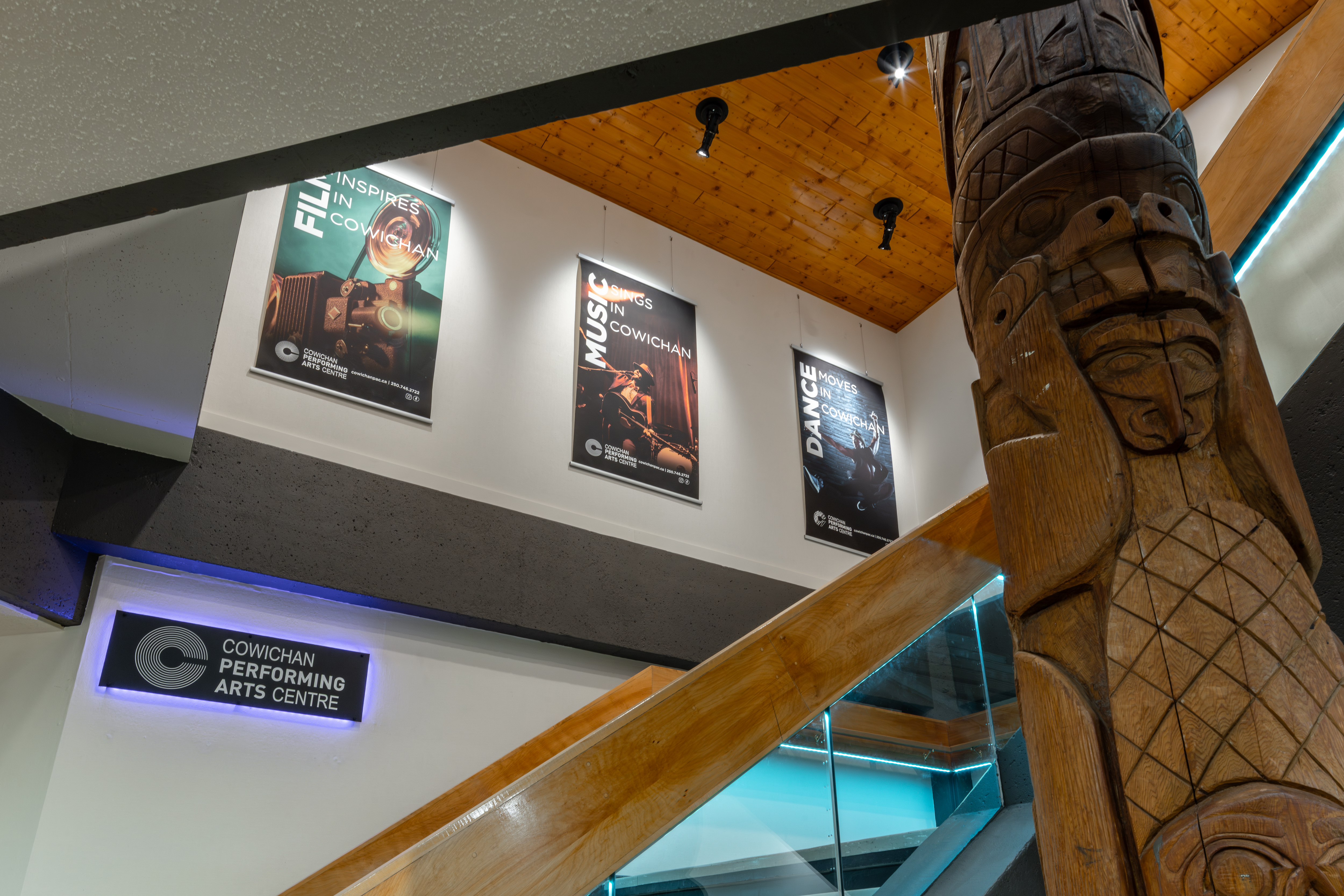 Photo of performers onstage in the Cowichan Performing Arts Centre
